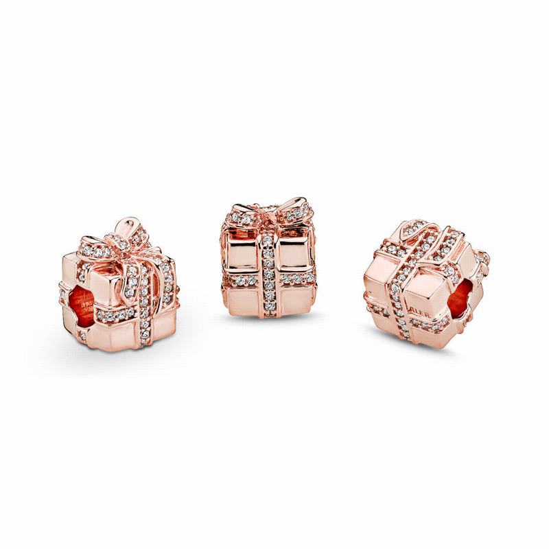 Pandora Rose™ Sparkling Surprise Charm Ireland - Pandora Rose/Cubic Zirconia - 713580YUE